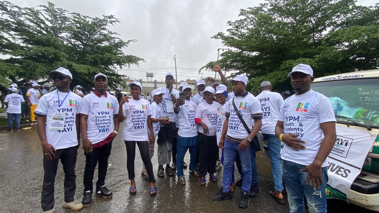 Pictures From The Just-Concluded 10,000 Solidarity Trek By The Youth And Students Of The YPM, Held In Abeokuta