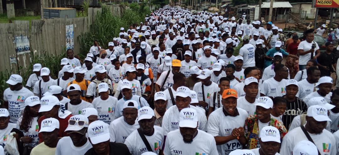 Pictures From The Just-Concluded 10,000 Solidarity Trek By The Youth And Students Of The YPM, Held In Abeokuta