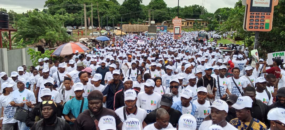 Pictures From The Just-Concluded 10,000 Solidarity Trek By The Youth And Students Of The YPM, Held In Abeokuta